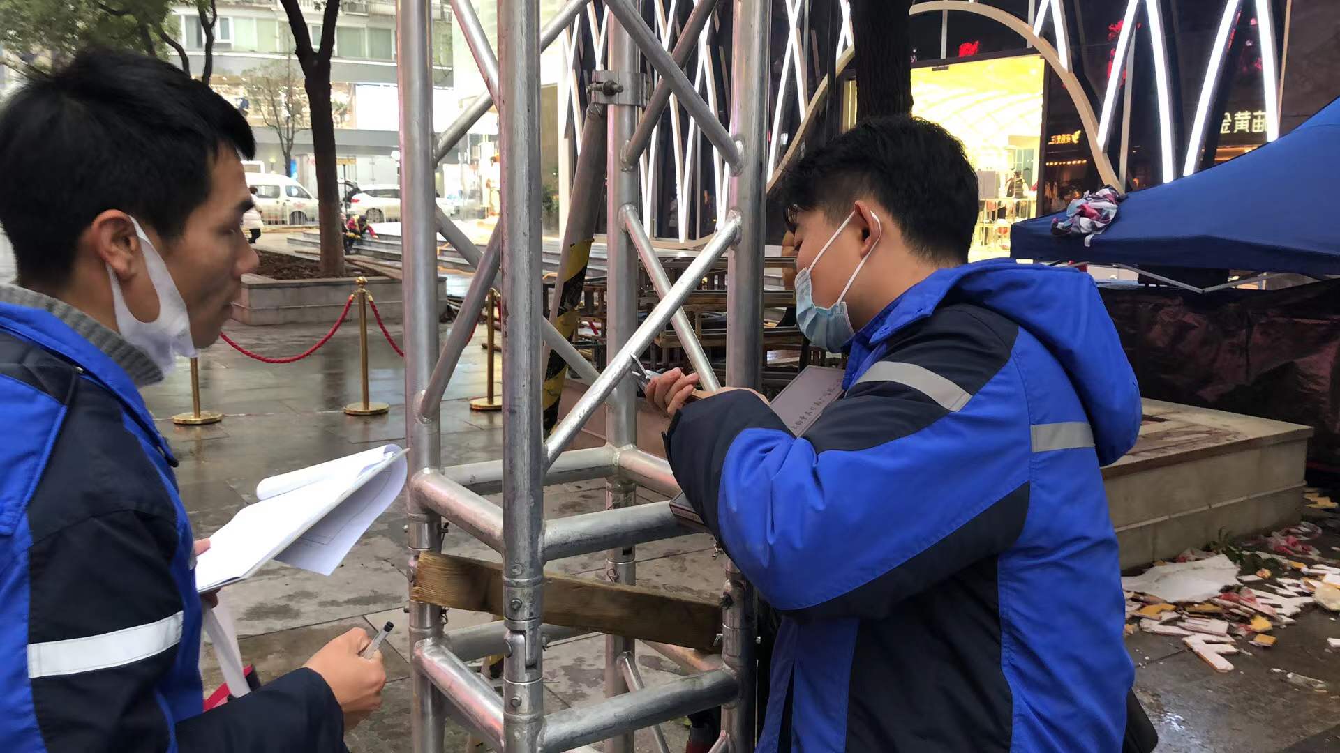 江汉路步行街X118广场舞台检测